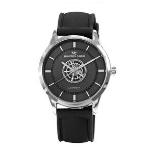 48mm Montres Carlo Men's Fashion Silicone Band Sports Luxury Analog Dress Watch
